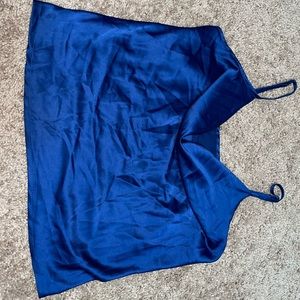 Blue Cowl Neck Cami